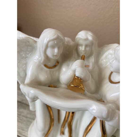 Mikasa Holiday Elegance Angel Trio Candle Holder FK001/703 Japan 1980s - no Box - Picture 4 of 11